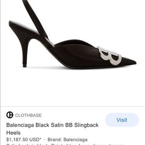 Balenciaga Satin BB Slingback heels